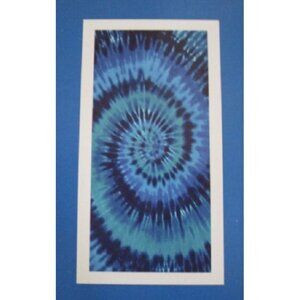 New Tie Dye Spiral Blue Colored Cotton Bath Beach Pool Towel Groovy GIFT NIP NWT